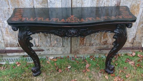LARGE SCALE COUNTRY HOUSE CONSOLE TABLE WITH CLIFTON FAMILY COAT OF ARMS FOR LYTHAM HALL - ADDITIONAL PHOTO 1