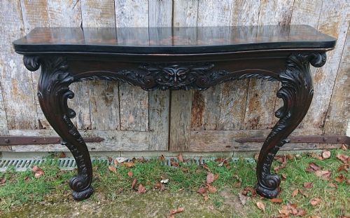 LARGE SCALE COUNTRY HOUSE CONSOLE TABLE WITH CLIFTON FAMILY COAT OF ARMS FOR LYTHAM HALL - ADDITIONAL PHOTO 2