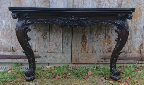 LARGE SCALE COUNTRY HOUSE CONSOLE TABLE WITH CLIFTON FAMILY COAT OF ARMS FOR LYTHAM HALL - ADDITIONAL PHOTO 6