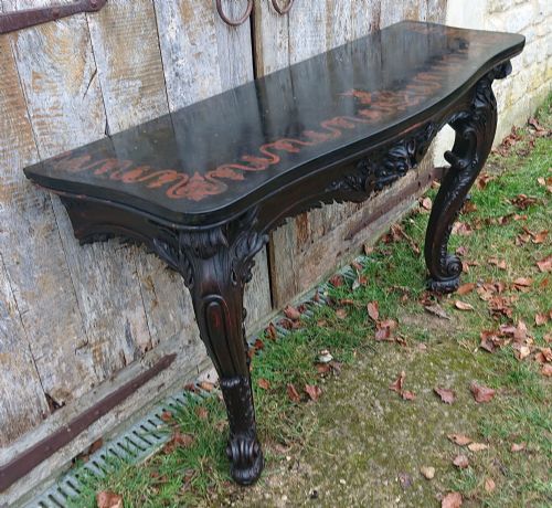 LARGE SCALE COUNTRY HOUSE CONSOLE TABLE WITH CLIFTON FAMILY COAT OF ARMS FOR LYTHAM HALL - ADDITIONAL PHOTO 10