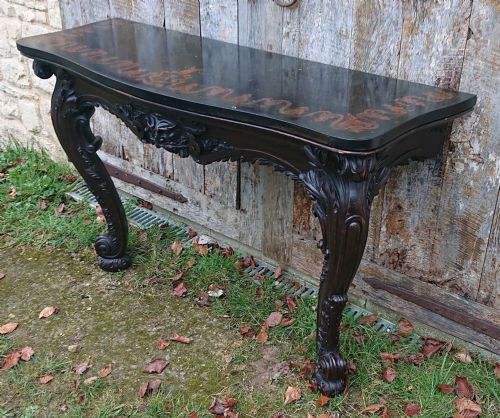 LARGE SCALE COUNTRY HOUSE CONSOLE TABLE WITH CLIFTON FAMILY COAT OF ARMS FOR LYTHAM HALL - ADDITIONAL PHOTO 13