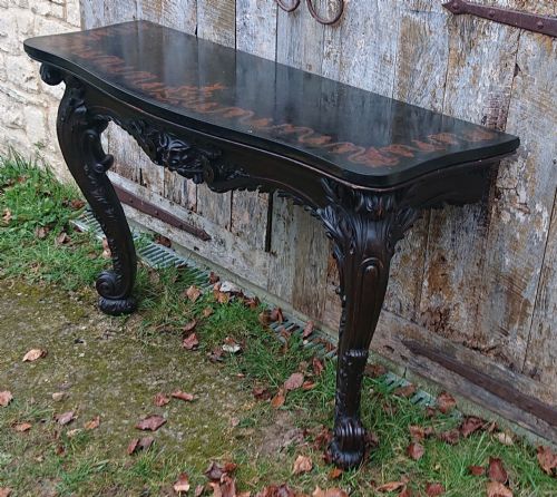 LARGE SCALE COUNTRY HOUSE CONSOLE TABLE WITH CLIFTON FAMILY COAT OF ARMS FOR LYTHAM HALL - ADDITIONAL PHOTO 14