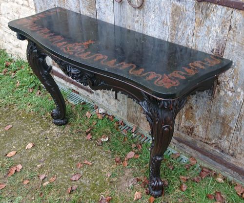 LARGE SCALE COUNTRY HOUSE CONSOLE TABLE WITH CLIFTON FAMILY COAT OF ARMS FOR LYTHAM HALL - ADDITIONAL PHOTO 16