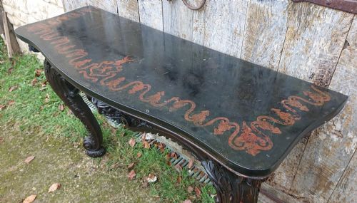 LARGE SCALE COUNTRY HOUSE CONSOLE TABLE WITH CLIFTON FAMILY COAT OF ARMS FOR LYTHAM HALL - ADDITIONAL PHOTO 17