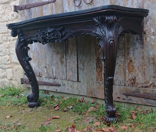 LARGE SCALE COUNTRY HOUSE CONSOLE TABLE WITH CLIFTON FAMILY COAT OF ARMS FOR LYTHAM HALL - ADDITIONAL PHOTO 18