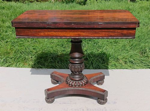 EARLY 19TH CENTURY CARD TABLE ATTRIBUTED TO GILLOWS OF LANCASTER AND LONDON - ADDITIONAL PHOTO 2