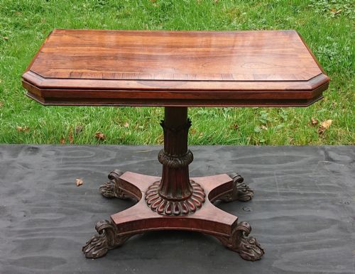 VERY FINE QUALITY EARLY NINETEENTH CENTURY CARD TABLE - ADDITIONAL PHOTO 2