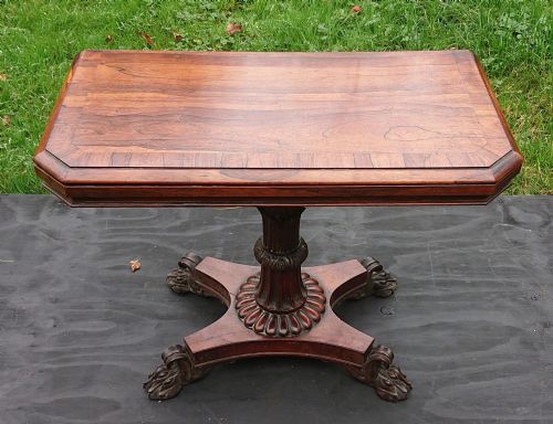 VERY FINE QUALITY EARLY NINETEENTH CENTURY CARD TABLE - ADDITIONAL PHOTO 4