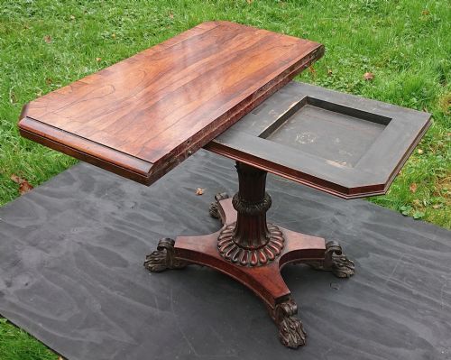 VERY FINE QUALITY EARLY NINETEENTH CENTURY CARD TABLE - ADDITIONAL PHOTO 8