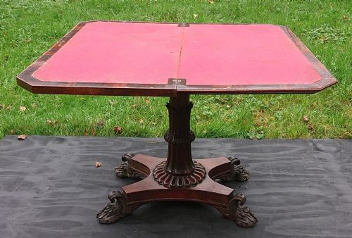 VERY FINE QUALITY EARLY NINETEENTH CENTURY CARD TABLE - ADDITIONAL PHOTO 9