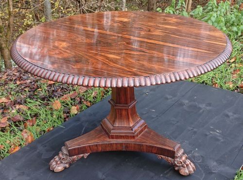 VERY FINE QUALITY REGENCY CENTRE TABLE MADE OF MACASSAR EBONY - ADDITIONAL PHOTO 1
