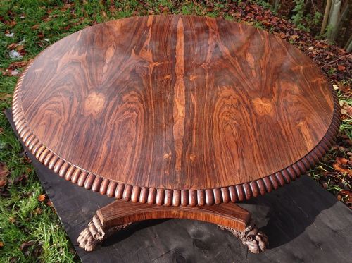 VERY FINE QUALITY REGENCY CENTRE TABLE MADE OF MACASSAR EBONY - ADDITIONAL PHOTO 2