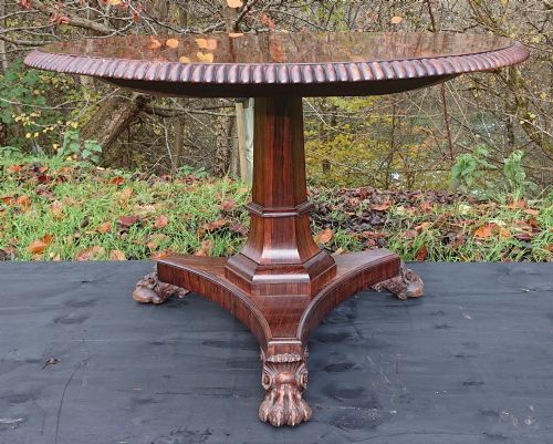 VERY FINE QUALITY REGENCY CENTRE TABLE MADE OF MACASSAR EBONY - ADDITIONAL PHOTO 6