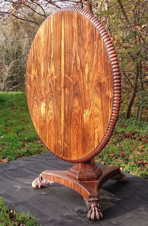 VERY FINE QUALITY REGENCY CENTRE TABLE MADE OF MACASSAR EBONY - ADDITIONAL PHOTO 8