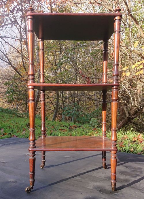 UNSUALLY SMALL AND USEFUL EARLY NINETEENTH CENTURY ANTIQUE WHATNOT - ADDITIONAL PHOTO 2