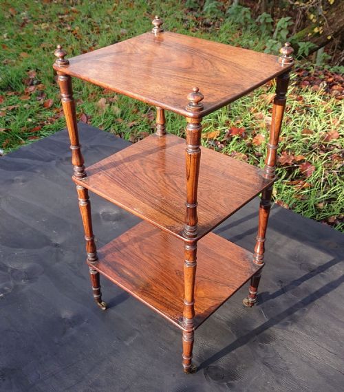 UNSUALLY SMALL AND USEFUL EARLY NINETEENTH CENTURY ANTIQUE WHATNOT - ADDITIONAL PHOTO 3
