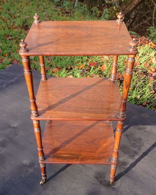 UNSUALLY SMALL AND USEFUL EARLY NINETEENTH CENTURY ANTIQUE WHATNOT - ADDITIONAL PHOTO 4