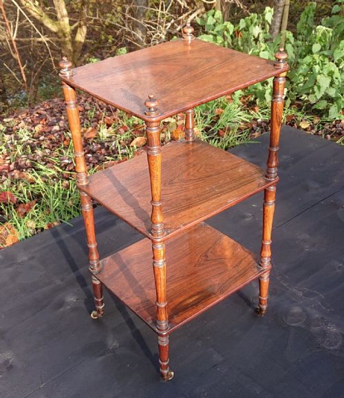 UNSUALLY SMALL AND USEFUL EARLY NINETEENTH CENTURY ANTIQUE WHATNOT - ADDITIONAL PHOTO 5