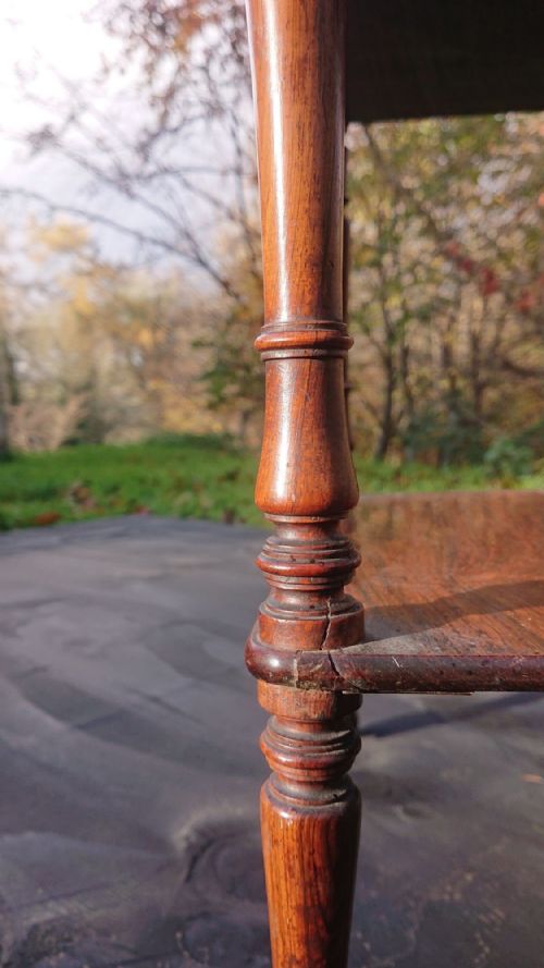 UNSUALLY SMALL AND USEFUL EARLY NINETEENTH CENTURY ANTIQUE WHATNOT - ADDITIONAL PHOTO 9