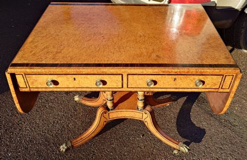 NINETENTH CENTURY ANTIQUE SOFA TABLE - ADDITIONAL PHOTO 4