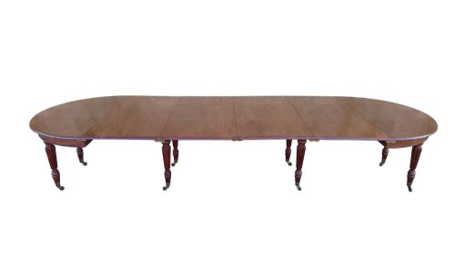 EARLY 19TH CENTURY EXTENDING MAHOGANY ANTIQUE DINING TABLE MADE BY AND STAMPED GILLOWS LANCASTER - ADDITIONAL PHOTO 2