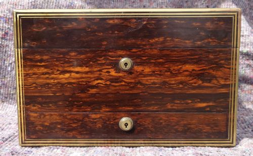 NINETEENTH CENTURY COROMANDEL VANITY CASE DRESSING BOX MADE BY H MITCHELL OF 168 OXFORD STREET LONDON - ADDITIONAL PHOTO 1
