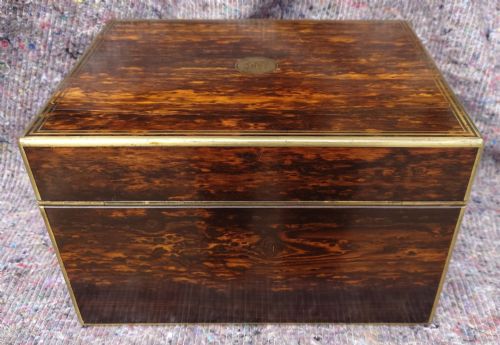 NINETEENTH CENTURY COROMANDEL VANITY CASE DRESSING BOX MADE BY H MITCHELL OF 168 OXFORD STREET LONDON - ADDITIONAL PHOTO 17