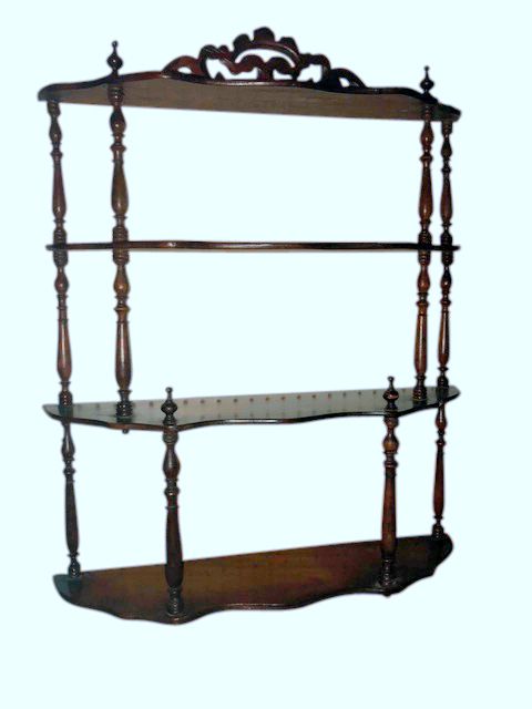 An attractive mahogany wall shelves French circa 1880
