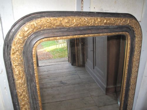 EBONISED AND GILDED FRENCH MIRROR 19THC - ADDITIONAL PHOTO 2