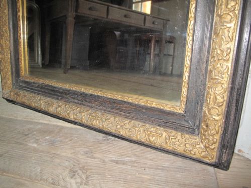 EBONISED AND GILDED FRENCH MIRROR 19THC - ADDITIONAL PHOTO 3