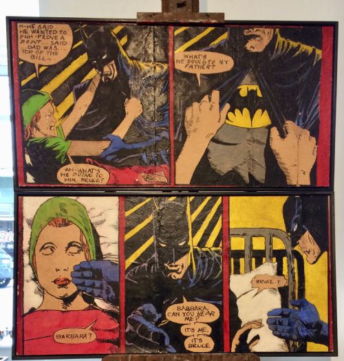 batman pair of oil paintings - CATEGORY: ANTIQUE MISCELLANEOUS - DATED 1940