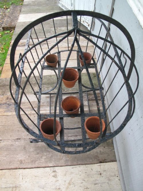 CRADLE WROUGHT IRON BLACKSMITH MADE C 1890 - ADDITIONAL PHOTO 5