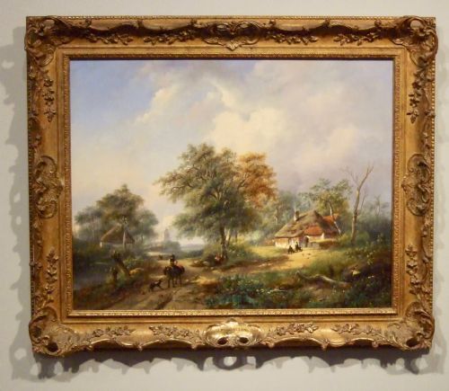 johannes petrus van velzen landscape 19th c - CATEGORY: ANTIQUE ART - DATED 19TH CENTURY