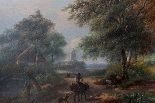 JOHANNES PETRUS VAN VELZEN LANDSCAPE 19TH C - ADDITIONAL PHOTO 4