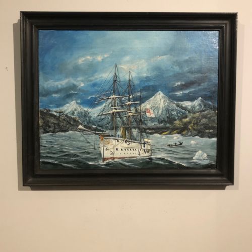 a pair of oil on canvas of hms triumph 18871888 - CATEGORY: ANTIQUE ART - DATED 19TH CENTURY