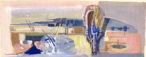 PAINTING BIRTH JOHN BOLAM MIXED MEDIA WATER COLOUR PEN INK - ADDITIONAL PHOTO 3