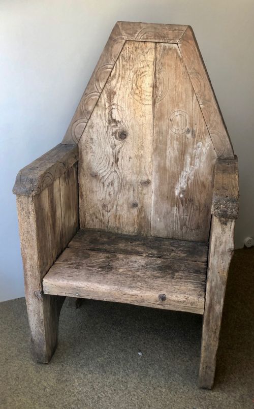 19th century gothic throne - CATEGORY: ANTIQUE CHAIRS - DATED 19TH CENTURY
