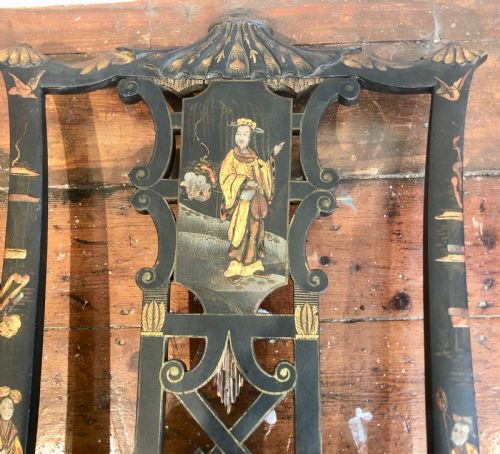 PAIR OF HIGH REGENCY LAQUER CHAIRS IN THE CHINESE STYLE - ADDITIONAL PHOTO 16