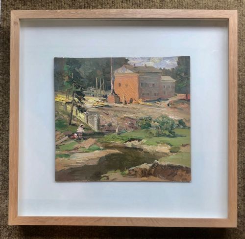 painting by alexander ovcharov 1950 - CATEGORY: ANTIQUE ART - DATED 1950