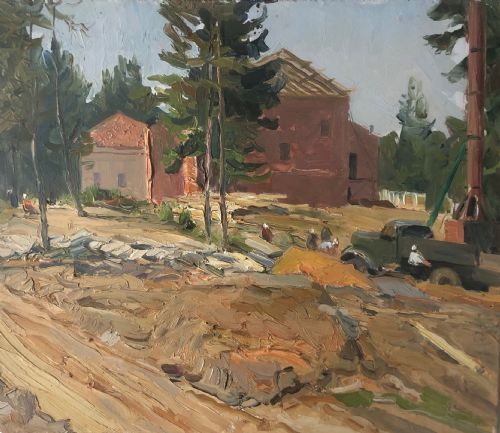 DACHA ANDREI OVCHAROV OIL ON BOARD - ADDITIONAL PHOTO 1