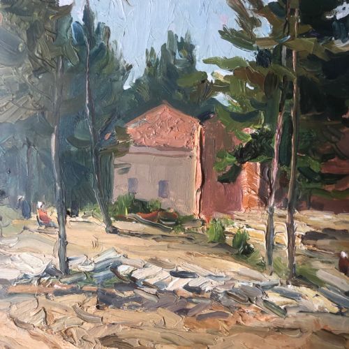 DACHA ANDREI OVCHAROV OIL ON BOARD - ADDITIONAL PHOTO 3