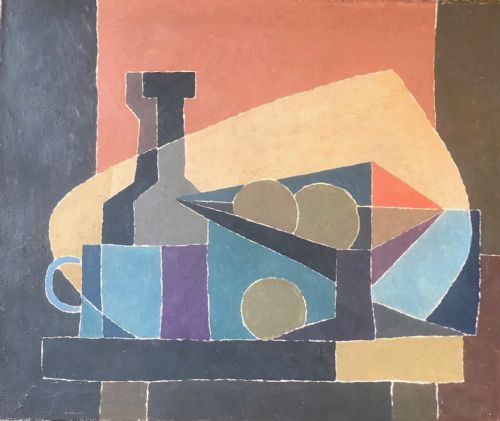 ABSTRACT WITH BOTTLE OIL ON CANVAS - ADDITIONAL PHOTO 3