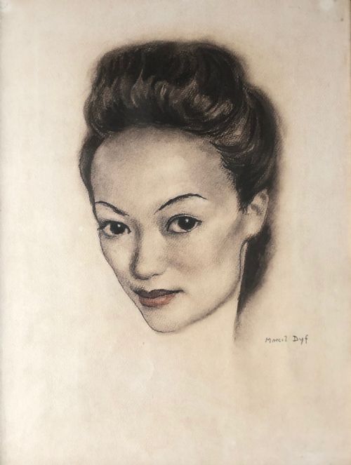PORTRAIT OF A YOUNG WOMAN MARCEL DYF PASTEL - ADDITIONAL PHOTO 1
