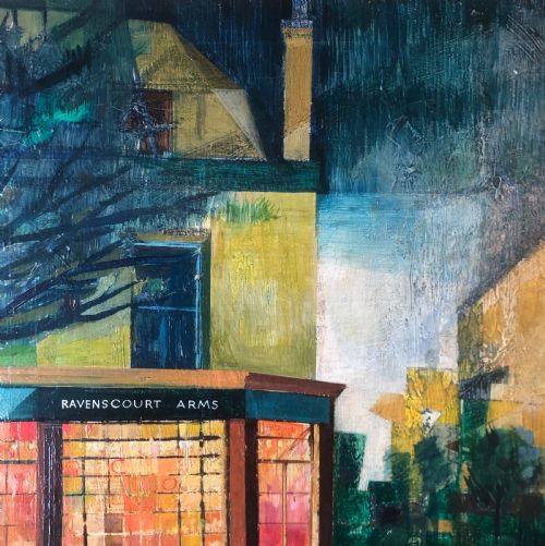 RAVENSCOURT ARMS OIL ON CANVAS SIGNED - ADDITIONAL PHOTO 4