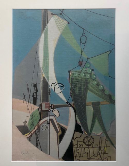 PAINTING GOUCHE ATTRIBUTED TO JOHN CRAXTON SIGNED - ADDITIONAL PHOTO 7