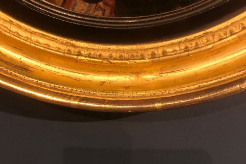 REGENCY GILDED CONVEX MIRROR C 1800 - ADDITIONAL PHOTO 8