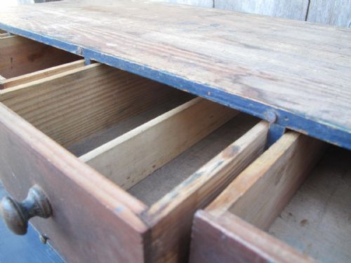 ANTIQUE PINE BANK OF DRAWERS 19TH CENTURY - ADDITIONAL PHOTO 5