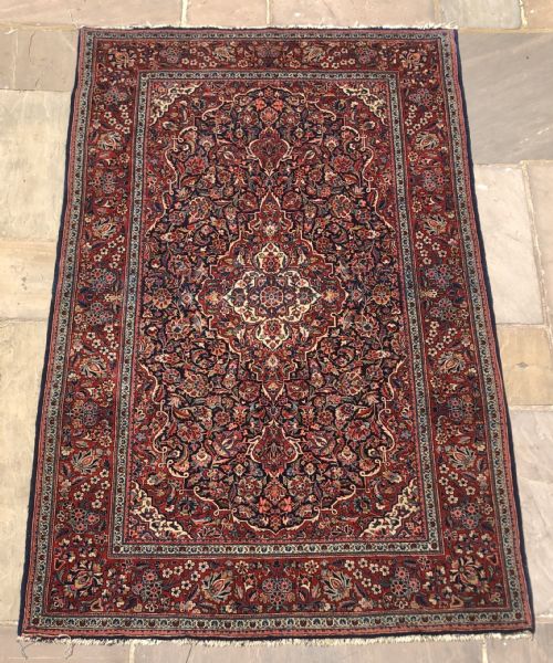 persian antique keshan - CATEGORY: ANTIQUE RUGS - DATED 1920