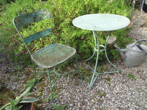 French Bistro Table and Chair.