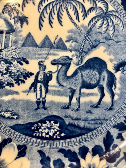 BLUE WHITE EGYPT CAMEL PATTEN 19TH CENTURY - ADDITIONAL PHOTO 1